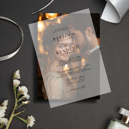 Invitations En Vélin Luxueux Rustique moderne minimaliste Mariage