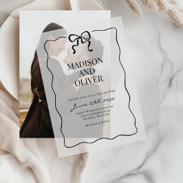 Invitations En Vélin Mariage à l'élégance fantaisiste avec noeud papill
