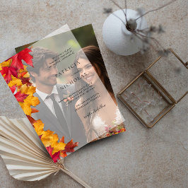 Invitations En Vélin Mariage d'automne minimaliste