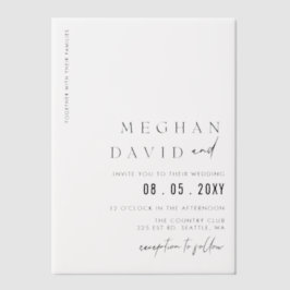 Invitations En Vélin Mariage élégant