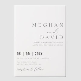 Invitations En Vélin Mariage élégant