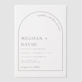 Invitations En Vélin Mariage élégant