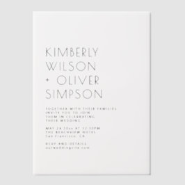 Invitations En Vélin Mariage élégant