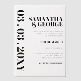 Invitations En Vélin Mariage élégant