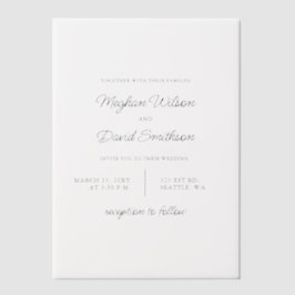 Invitations En Vélin Mariage élégant