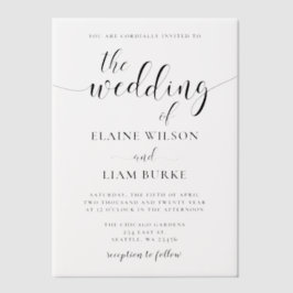 Invitations En Vélin Mariage élégant