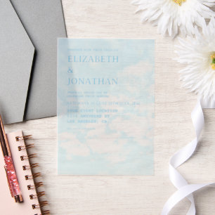 Invitations En Vélin Mariage fait au ciel