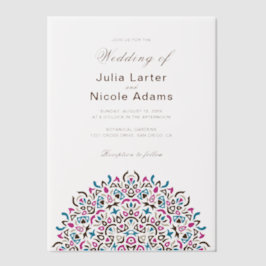Invitations En Vélin Mariage géométrique en treillis marocain