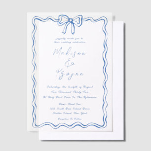 Invitations En Vélin Mariage gribouillis dessinés à la main