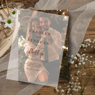 Invitations En Vélin Mariage rustique Boho simple et élégant