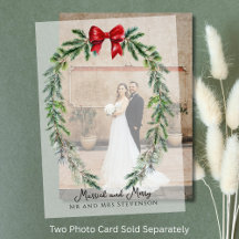 Married and Merry Mr and Mrs Christmas Card