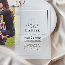 Invitations En Vélin Minimaliste Rustique Élégant Moderne Simple Mariag