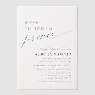 Invitations En Vélin Noir & Blanc Nous avons décidé de Mariage pour tou