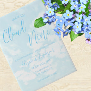 Invitations En Vélin Nous sommes sur le Baby shower Cloud Nine