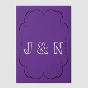 Invitations En Vélin Papier Vellum Translucide Purple Personnalisé