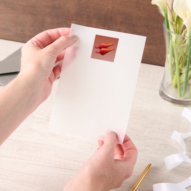 Invitations En Vélin Papiers en vellum Red Chili Peppers (Ordinateur de poche)