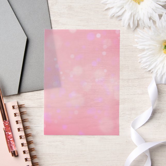 Invitations En Vélin Pink Bokeh (Mariage)
