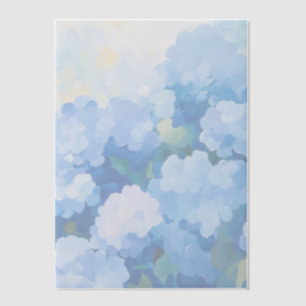 Invitations En Vélin Quelque chose de bleu Hydrangeas Peinture Mariage