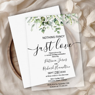 Invitations En Vélin Rien de Fantastique Juste l'Amour Mariage