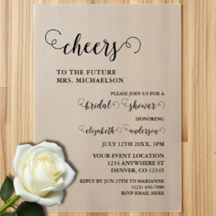 Invitations En Vélin Salue La Mariée D'Être Fête des mariées