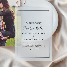 Invitations En Vélin Simple minimaliste romantique classique Mariage es