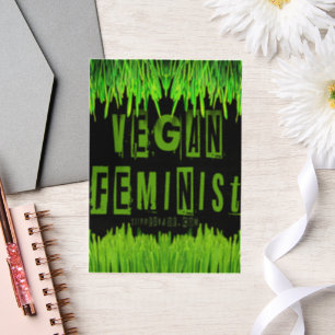 Invitations En Vélin SlipperyJoe's veganisme féministe attention-grabbi
