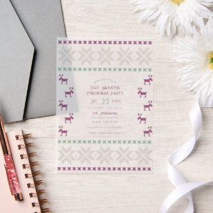 Invitations En Vélin Sugarplum Knit Ugly Sweet Christmas Party