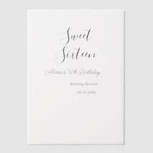 Invitations En Vélin Sweet sixteen anniversaire brunch 16e anniversaire