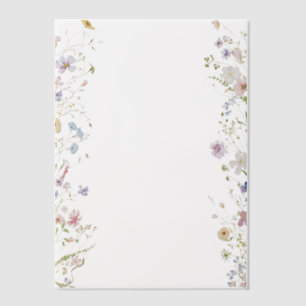 Invitations En Vélin Whimsical Pastel Fleur sauvage Mariage frontalier