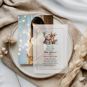 Invitations En Vélin Woodland Winter Baby It’s Cold OutBaby shower