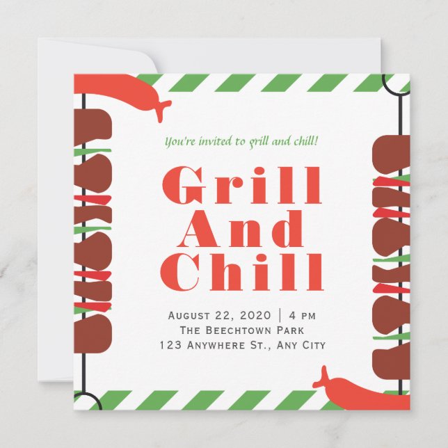 Invitations Et Annonces De Grill And Chill (Devant)