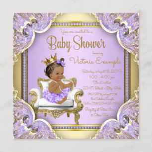 Invitations ethniques de princesse baby shower