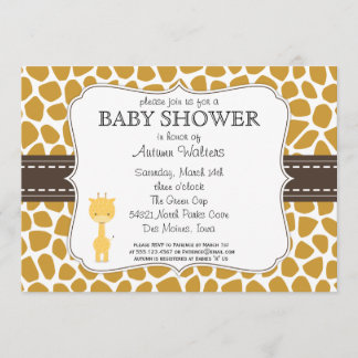 Invitations faites sur commande de baby shower de