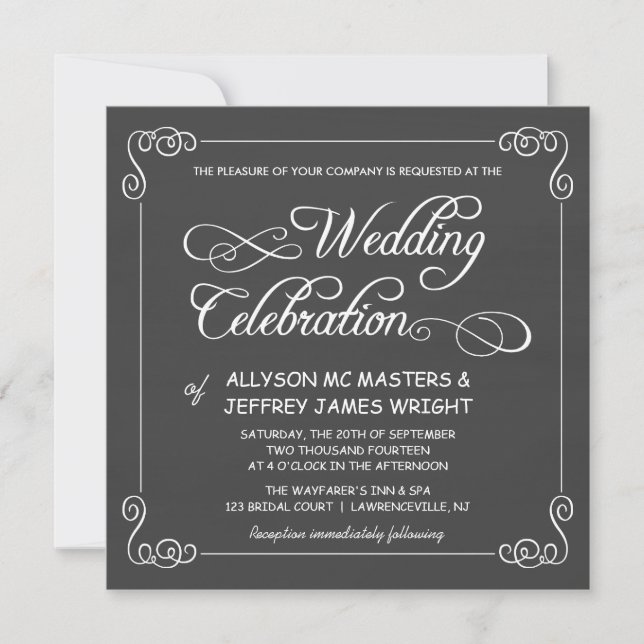 Invitations faites sur commande de mariage de (Devant)