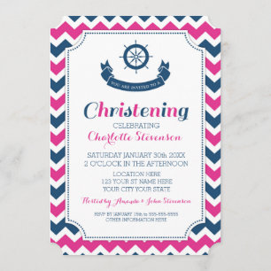 Invitations faites sur commande nautiques bleues