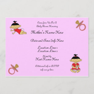 Invitations faits sur commande de baby shower