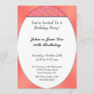 Invitations faits sur commande de fête