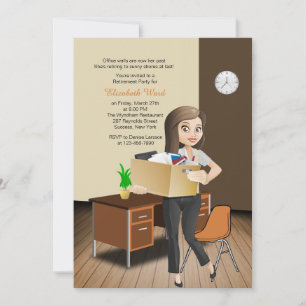 Invitations femelles de retraite des employés de