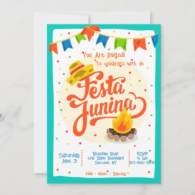 Invitations Festa Junina Party (Devant)