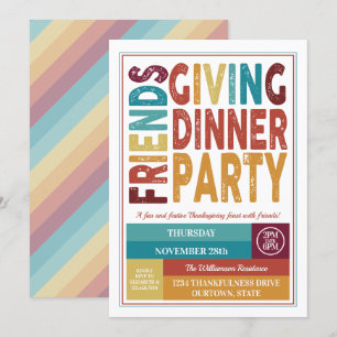 Invitations Festin Friendsgiving Dinner Party