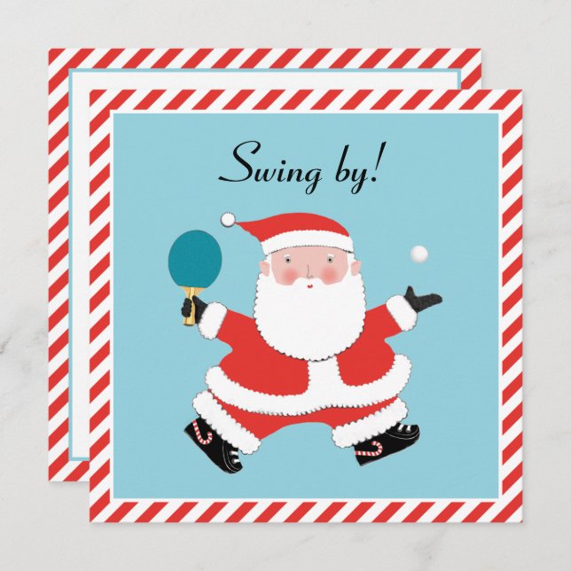 Invitations fêtes de Noël (Devant / Derrière)