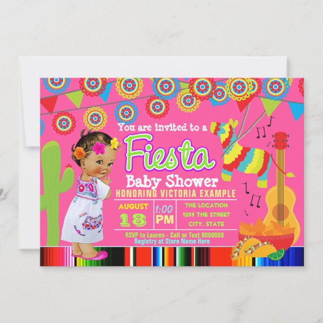 Invitations Fiesta Baby Shower (Devant)