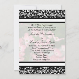 Invitations fixes du Mariage Pink Dogwood