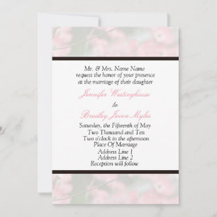 Invitations fixes du Mariage Pink Dogwood