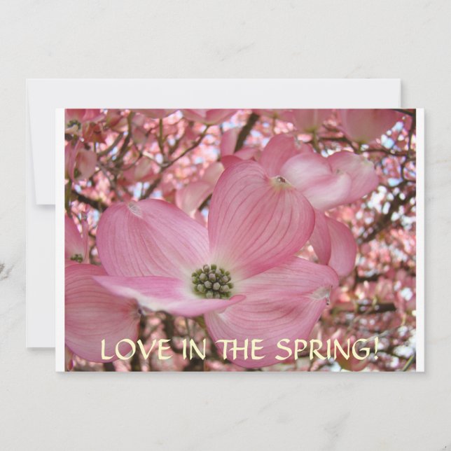 INVITATIONS Fleurs de bois de chien Cartes Faire-p (Devant)