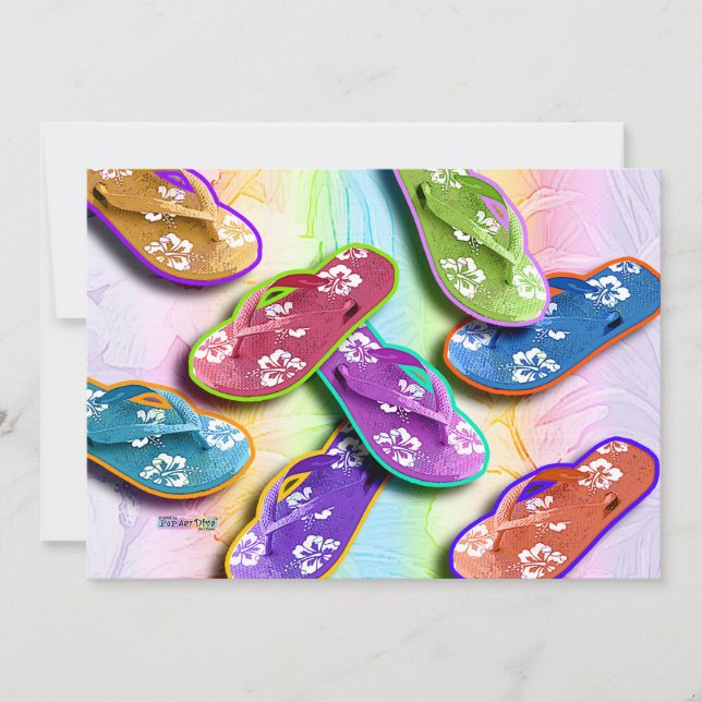 Invitations - Flip Flops Pop Art (Devant)