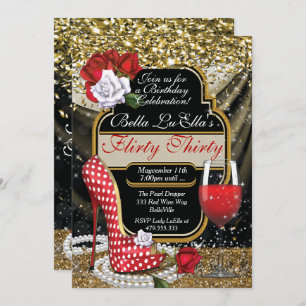 Invitations Flirty de fête d'anniversaire