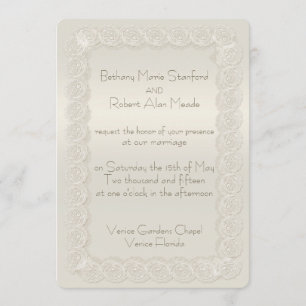 Invitations florales de mariage de dentelle ene