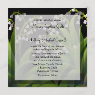 Invitations florales de mariage du muguet