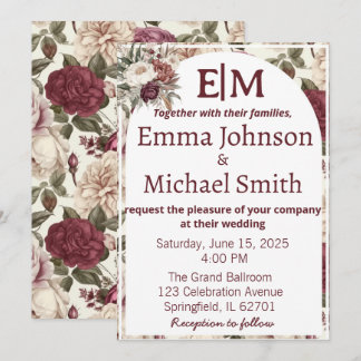 Invitations floraux rustiques